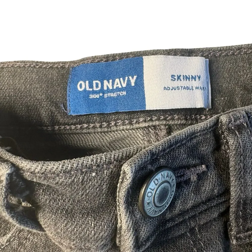 Old Navy 360 Stretch Skinny Jeans Toddler Boys 3T Black Gray Wash New